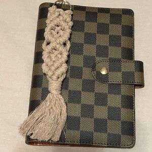 -Checkered A6 Planner Cover | Agenda Organizer